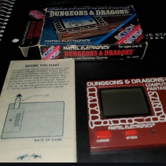 Dungeon and Dragons Handheld Video Game Complete with Box Manual Vintage Mattel - Picture 1 of 2